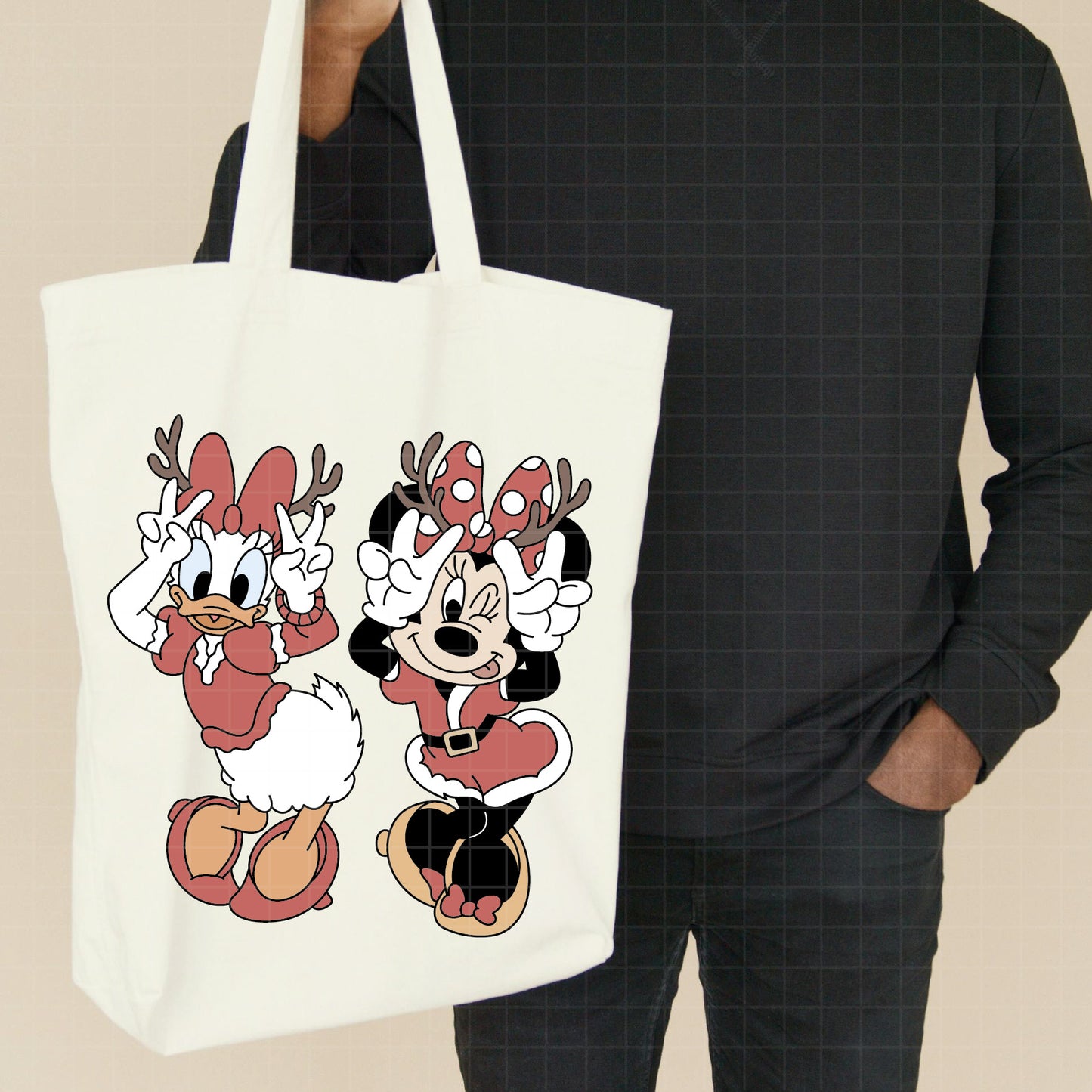 COD3978 - Minnie and daisy christmas svg, Disney svg, mickey svg, minnie svg, Silhouette, Cricut