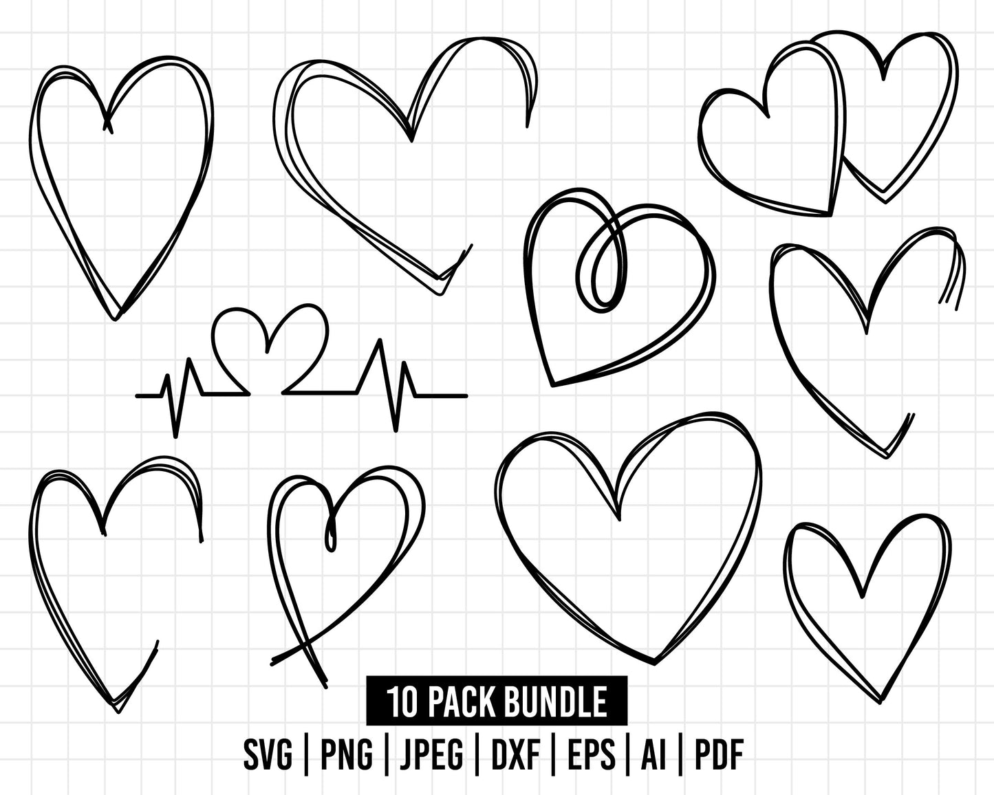 COD04- Doodle Heart svg, Self Love Svg, Heart svg, Hand-drawn svg, Name Frame svg, Cricut, Silhouette
