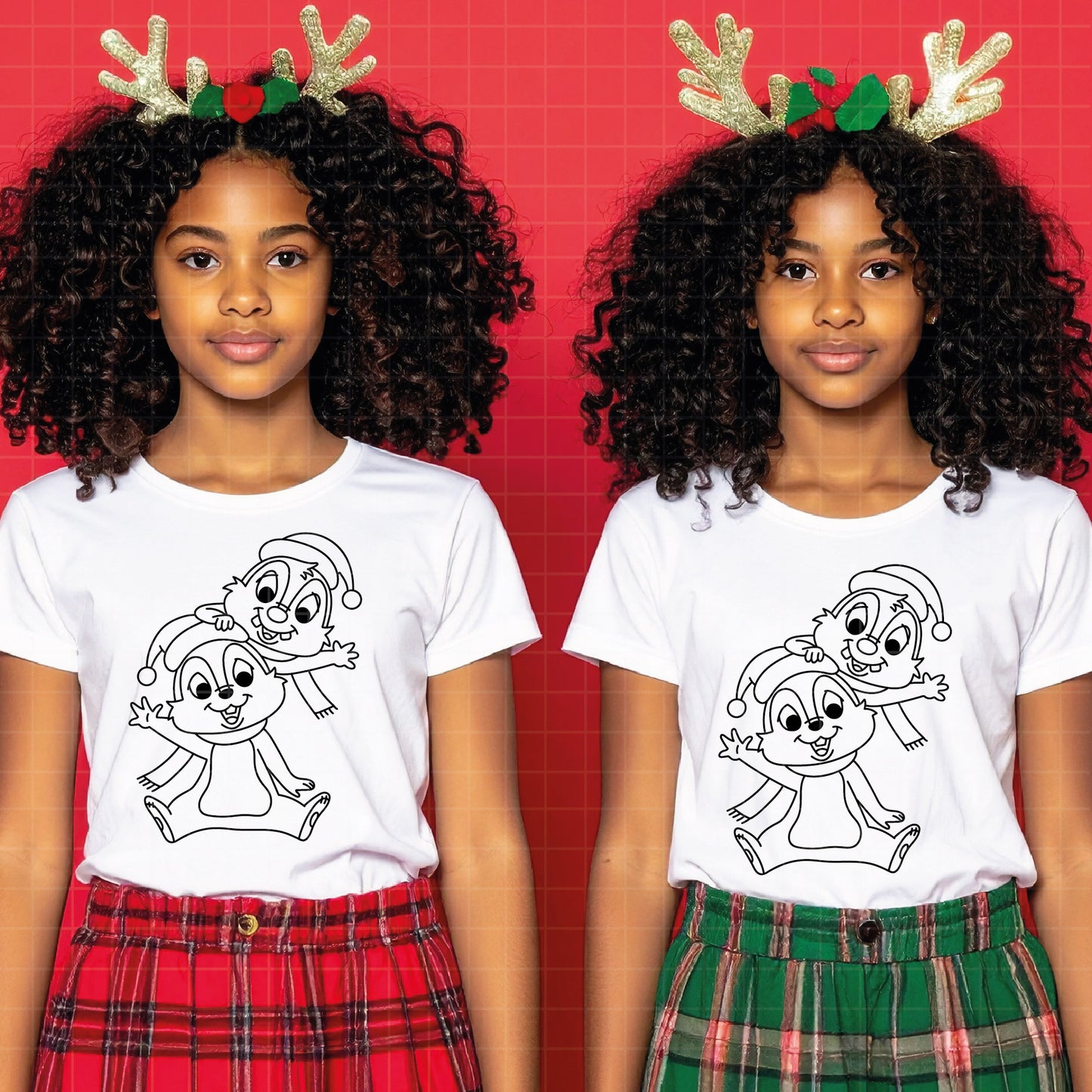 COD4131 - Chip and Dale Christmas Svg, chip Svg cut file for Cricut, Chip and Dale png, Double Trouble svg, png