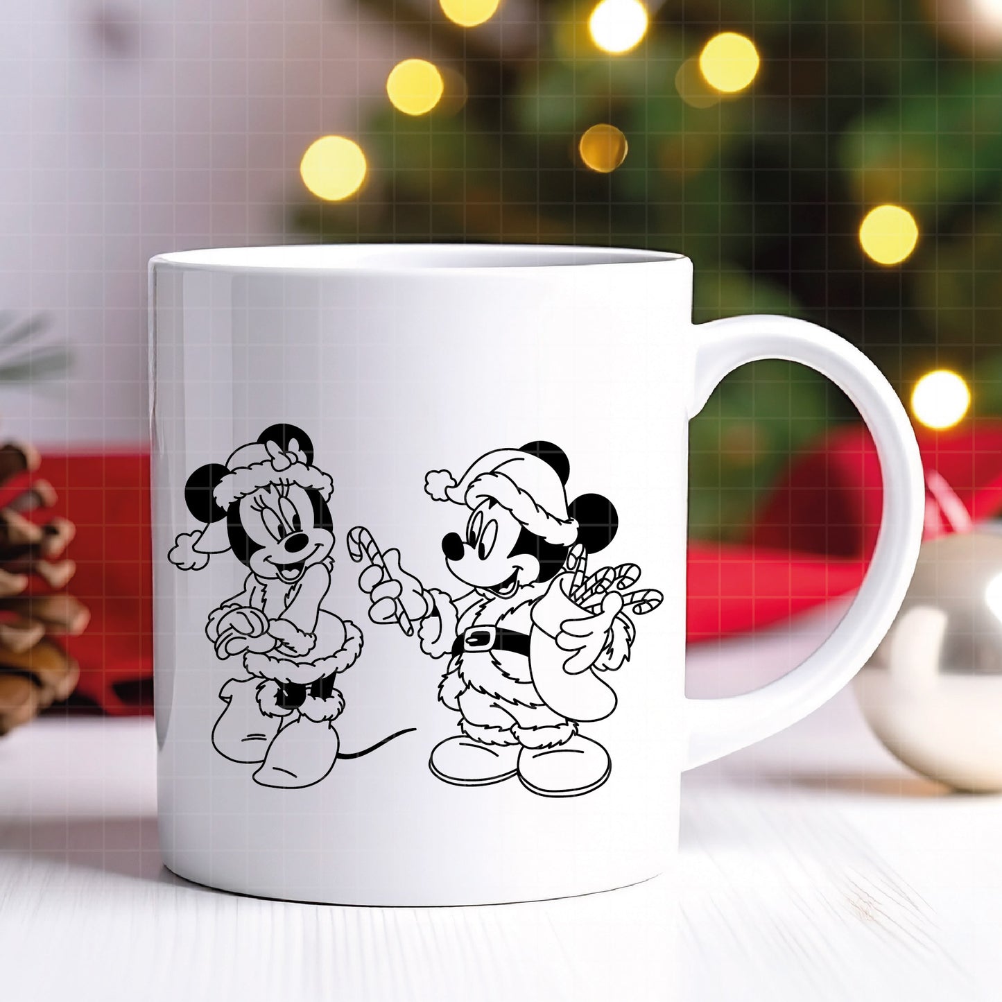 COD4134 - Mickey and minnie christmas svg, Disney svg, mickey svg, minnie svg, Silhouette, Cricut