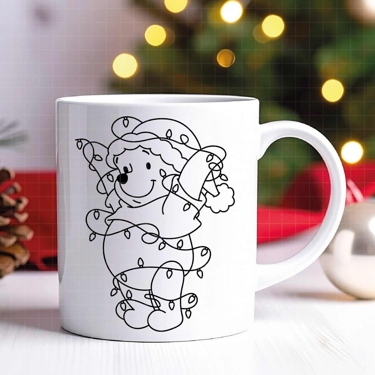 COD4149 - Christmas pooh svg, Winnie Pooh svg, Winnie Pooh christmas cut file, disney svg, disney christmas svg