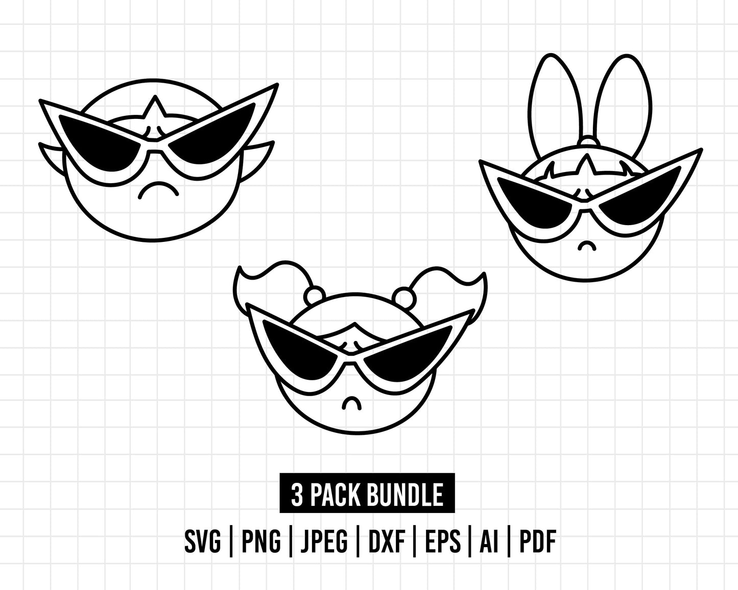 COD417- Powerpuff Girls svg, Powerpuff PNG, Powerpuff Girls Birthday Invitation, Powerpuff Girl Cricut Files svg, quote svg, cricut, silhouette
