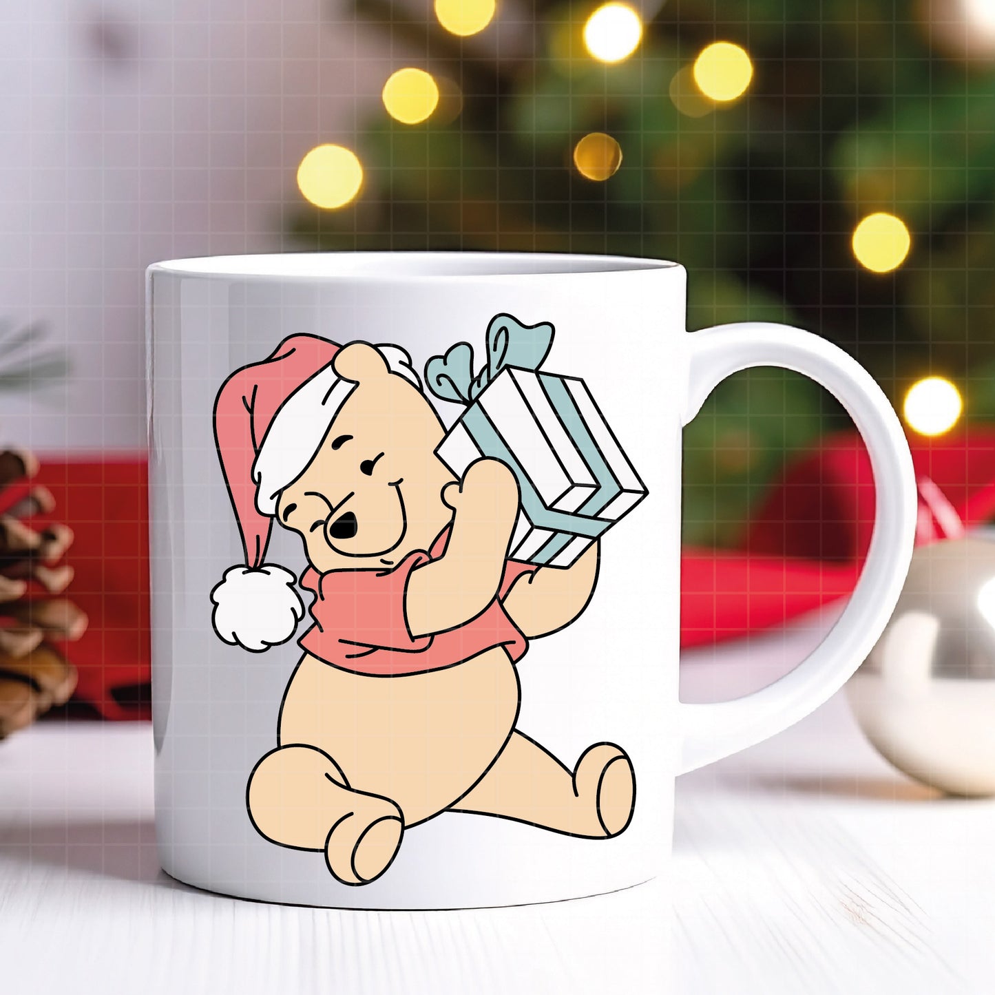 COD4189 - Christmas pooh svg, Winnie Pooh svg, Winnie Pooh christmas cut file, disney svg, disney christmas sv