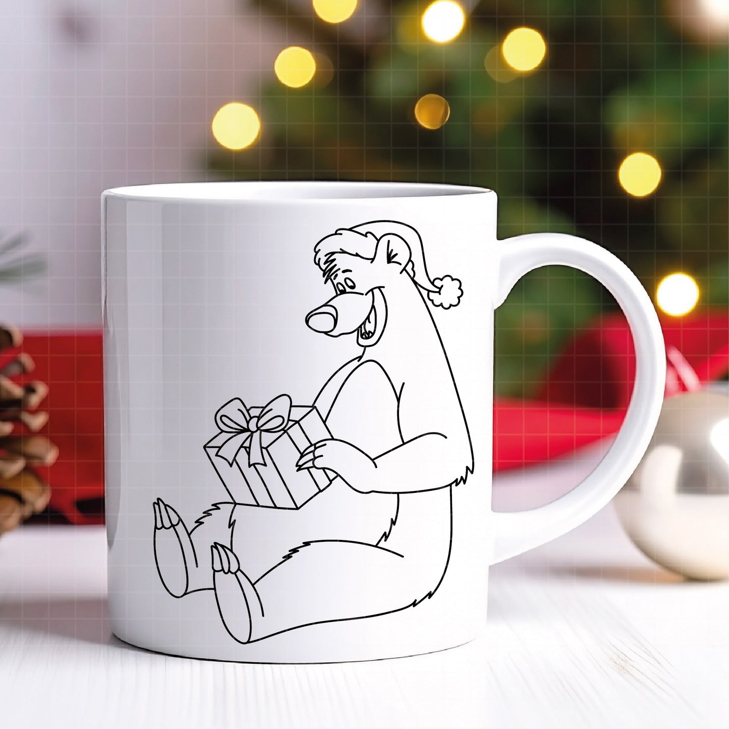 COD4221 - Baloo christmas svg, Jungle Book SVG png dxf clipart , cut file outline silhouette