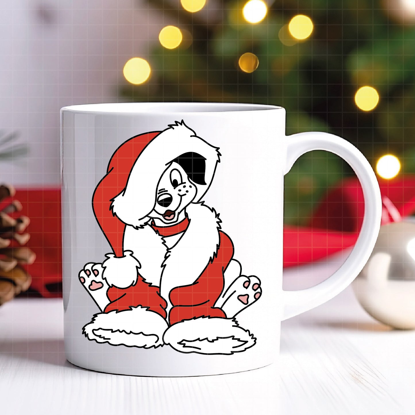 COD4257 - Dalmatian christmas svg, dog svg, 101 dalmatian cut file, puppy outline svg, disney svg