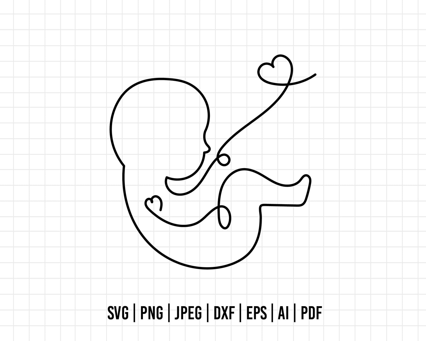 COD429- Baby svg, Pregnant Woman Svg, Line Art Svg, Motherhood Cricut Pregnancy Silhouette Mum