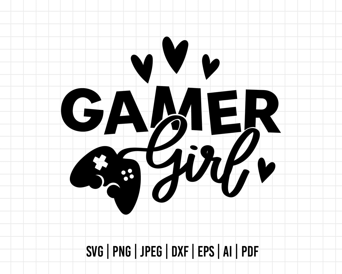 COD430- Gamer girl svg, Playstation Buttons SVG, Playstation, Suitable for Silhouette, Cricut, Laser Cutter & Crafting svg