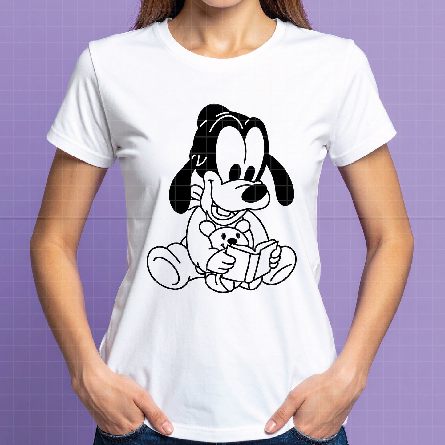COD4334 - Goofy baby svg, Disney svg, goofy clipart, goofy dtf, Silhouette, Cricut