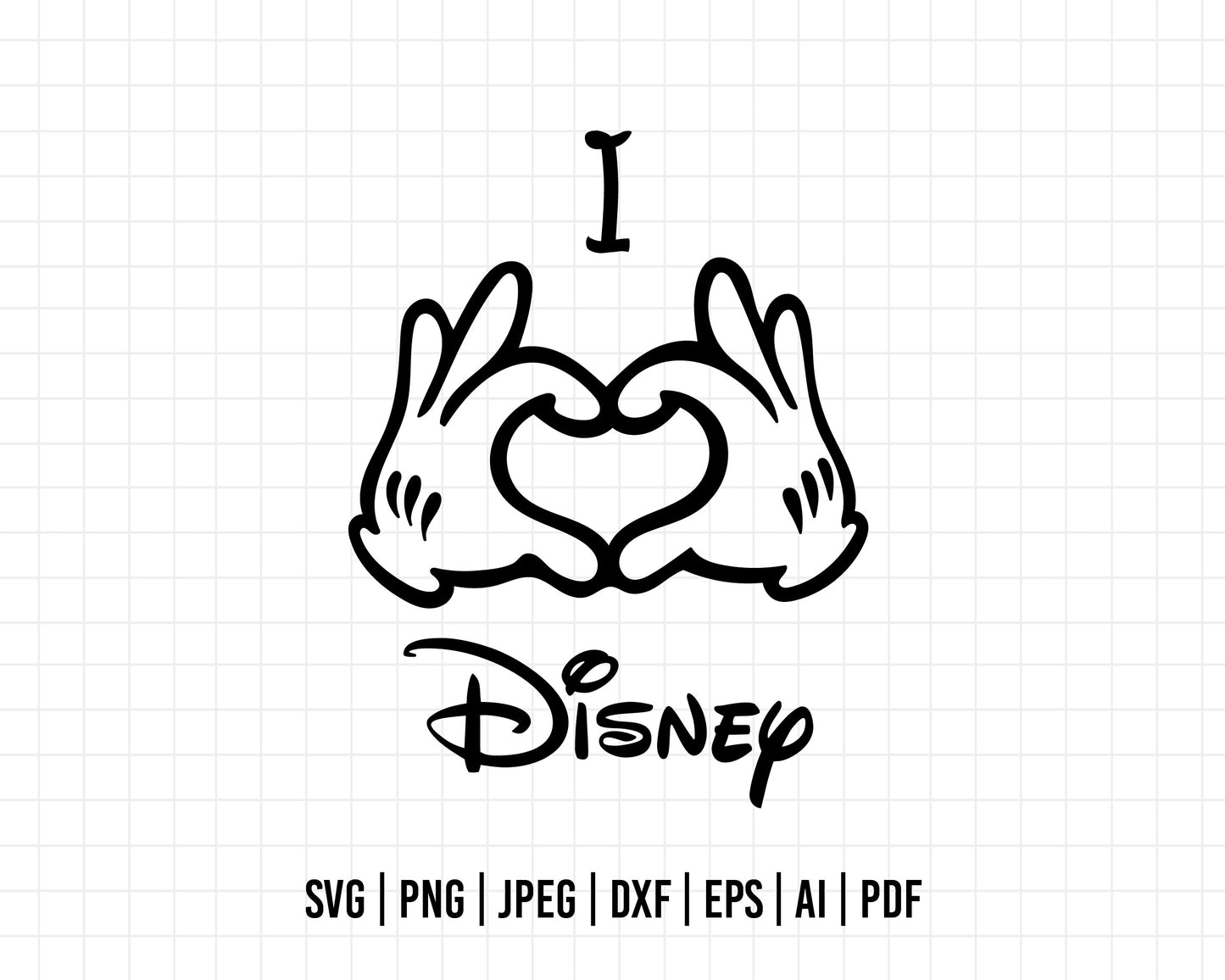 COD447- I love Disney svg, Mickey Mouse Svg, Mickey svg, Disney svg