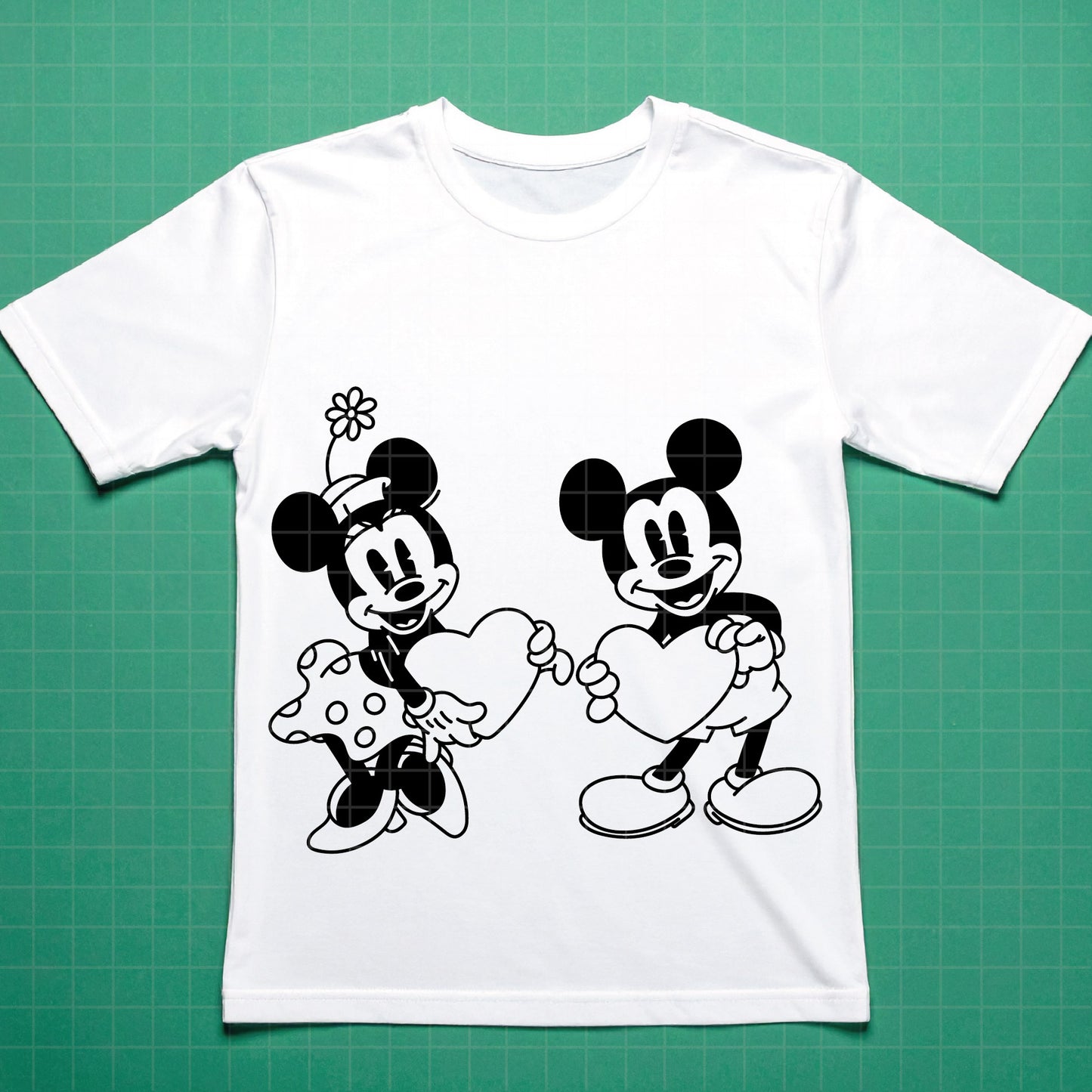 COD4542 - Mickey and minnie svg, Disney svg, mickey svg, minnie svg, Silhouette, Cricut