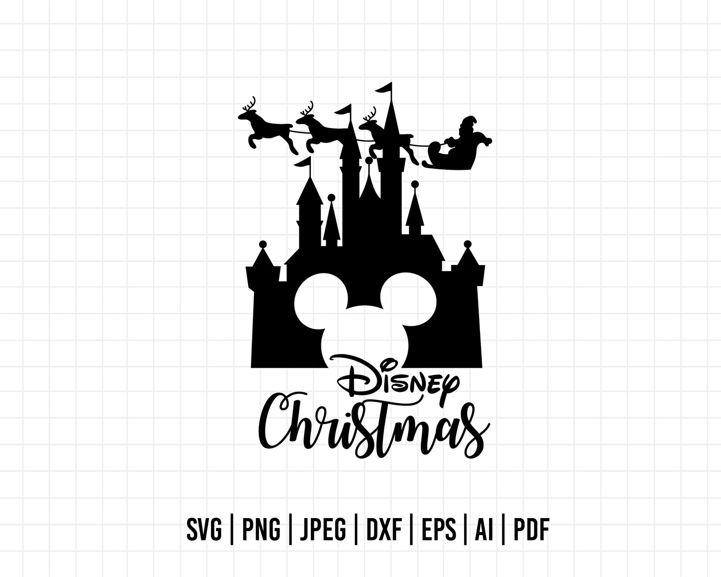 COD455- Merry Christmas svg, Mickey mouse svg, Mickey Svg, Disney svg, Disney Christmas svg