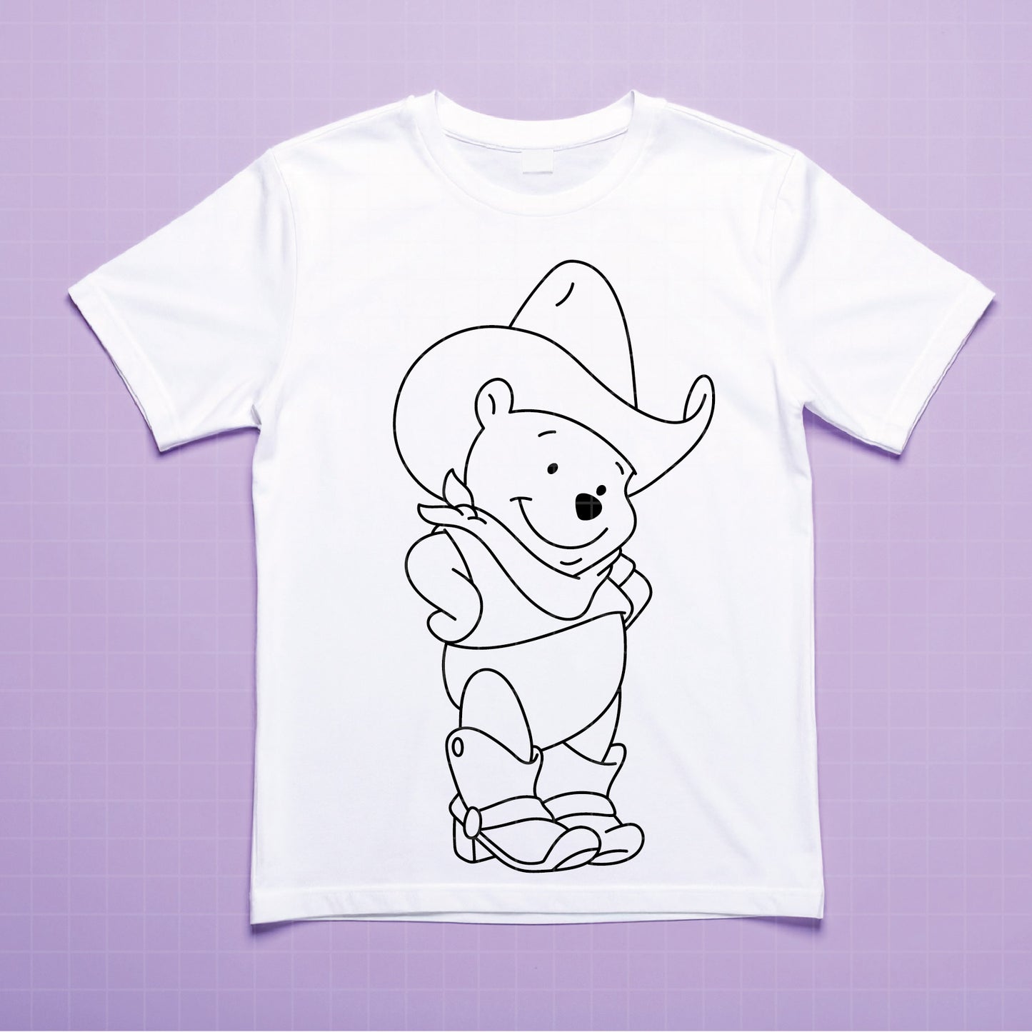 COD4661 - Winnie the pooh cowboy svg, pooh svg, friends svg, pooh birthday svg