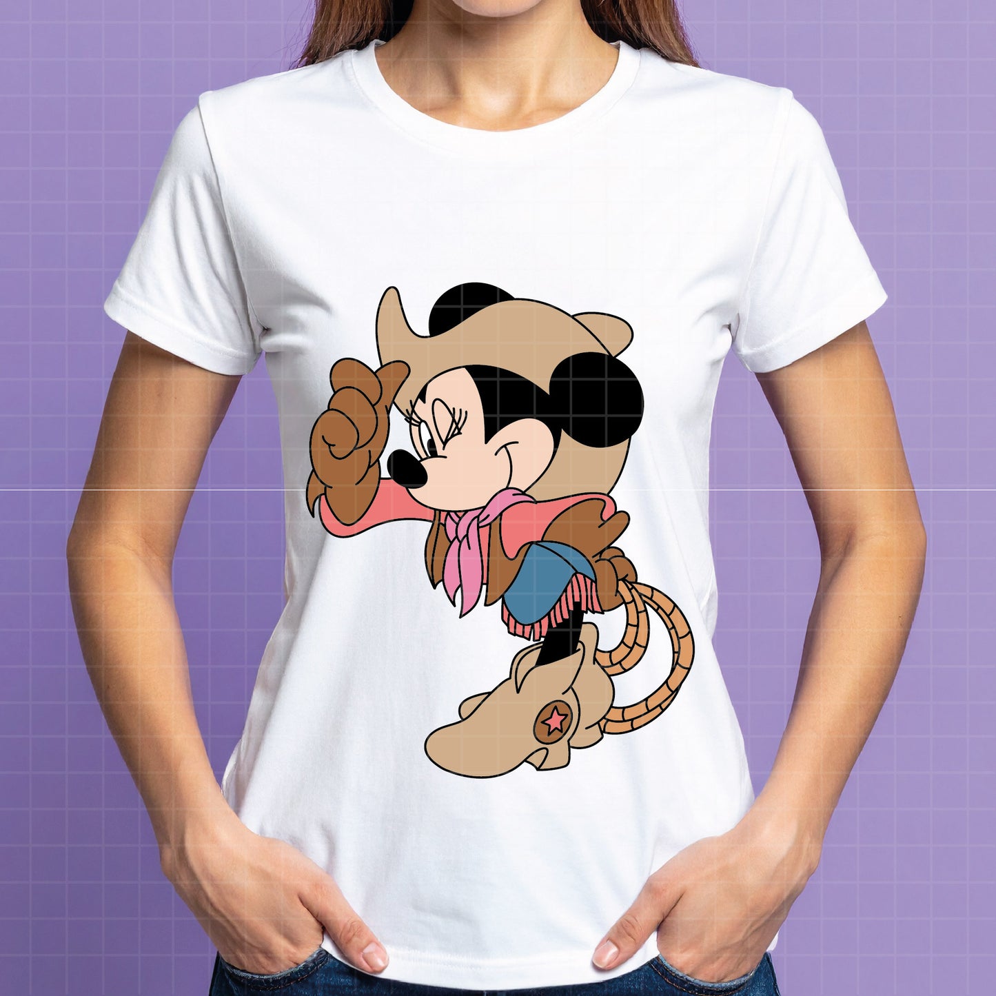 COD4672 - Miinnie cowboy svg, Disney svg, minnie svg, My First Rodeo clipart