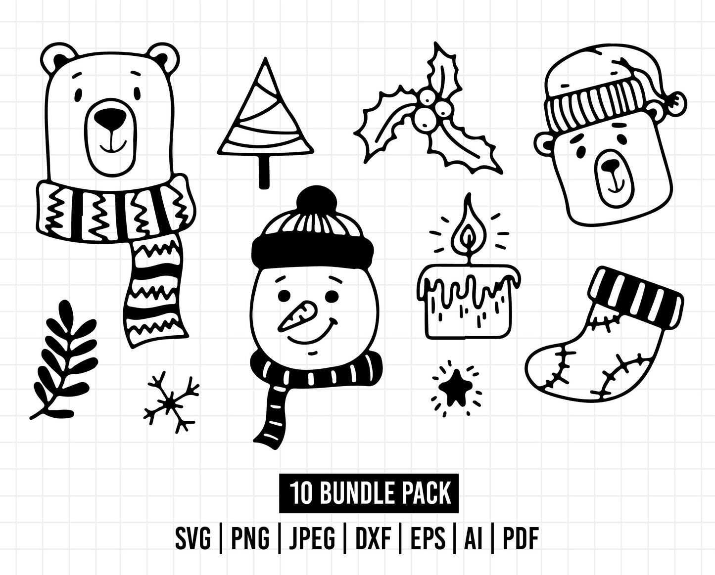 COD496- Merry Christmas svg, Snowman svg, Bear svg, Christmas svg