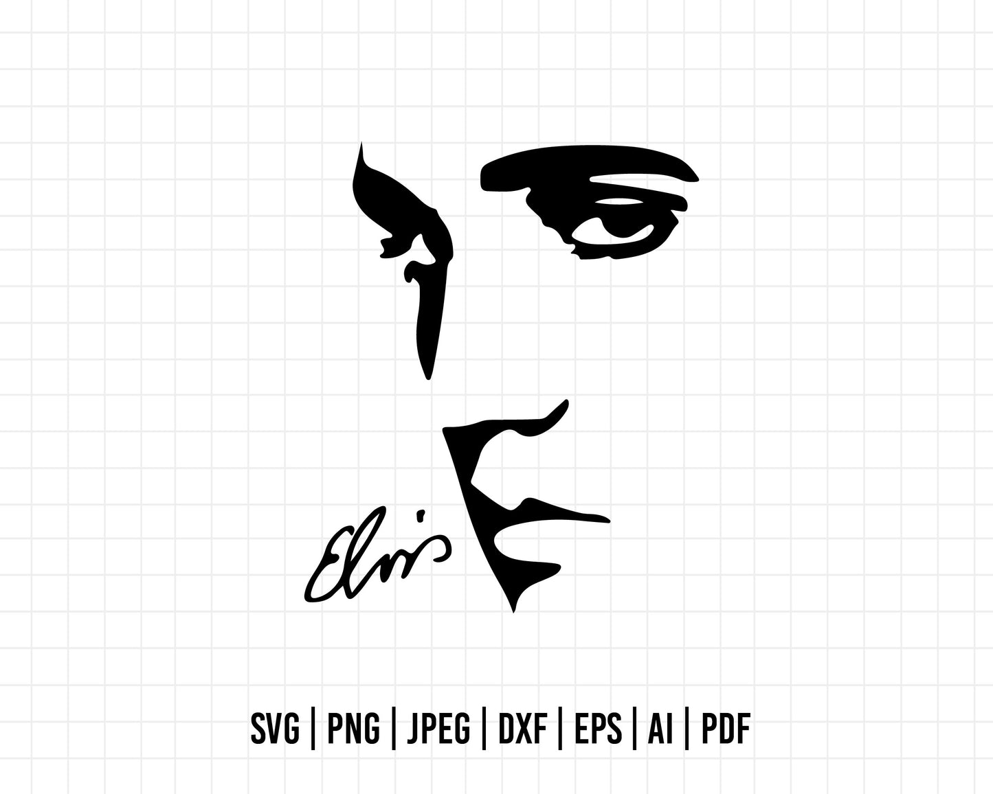 COD503- Elvis svg, Rock svg, Rock Music svg, Musician cut file, Rock svg, music svg