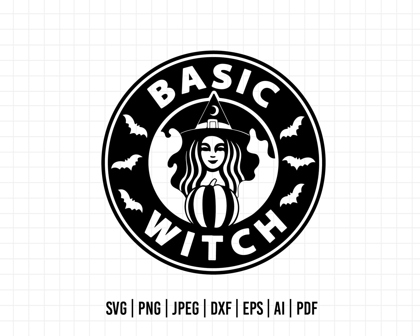 COD512- Basic witch svg, Skellington coffee SVG, Halloween Svg, Trick Or Treat Svg, coffee svg