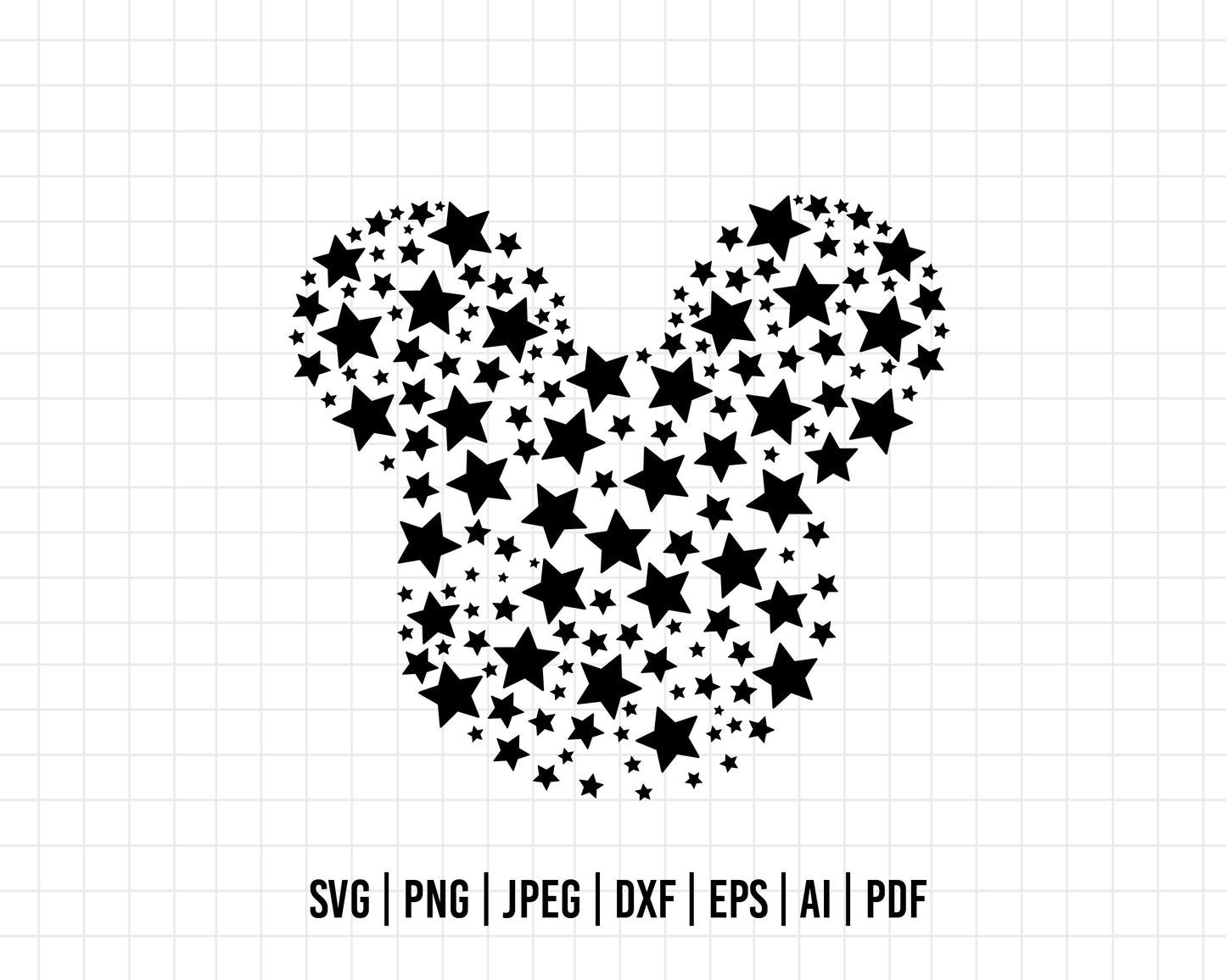 COD53- Mickey star svg, Disney svg, Magical svg, Mickey face svg