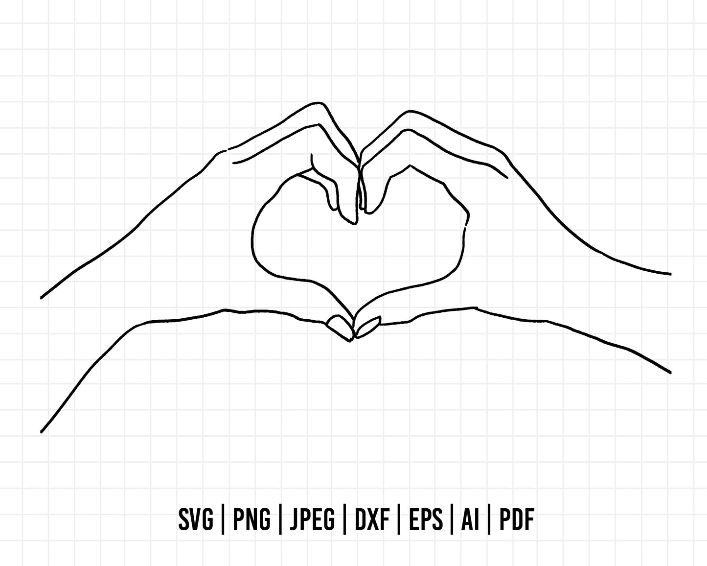 COD558- Heart Holding Hands svg, hands svg, parents svg, love svg