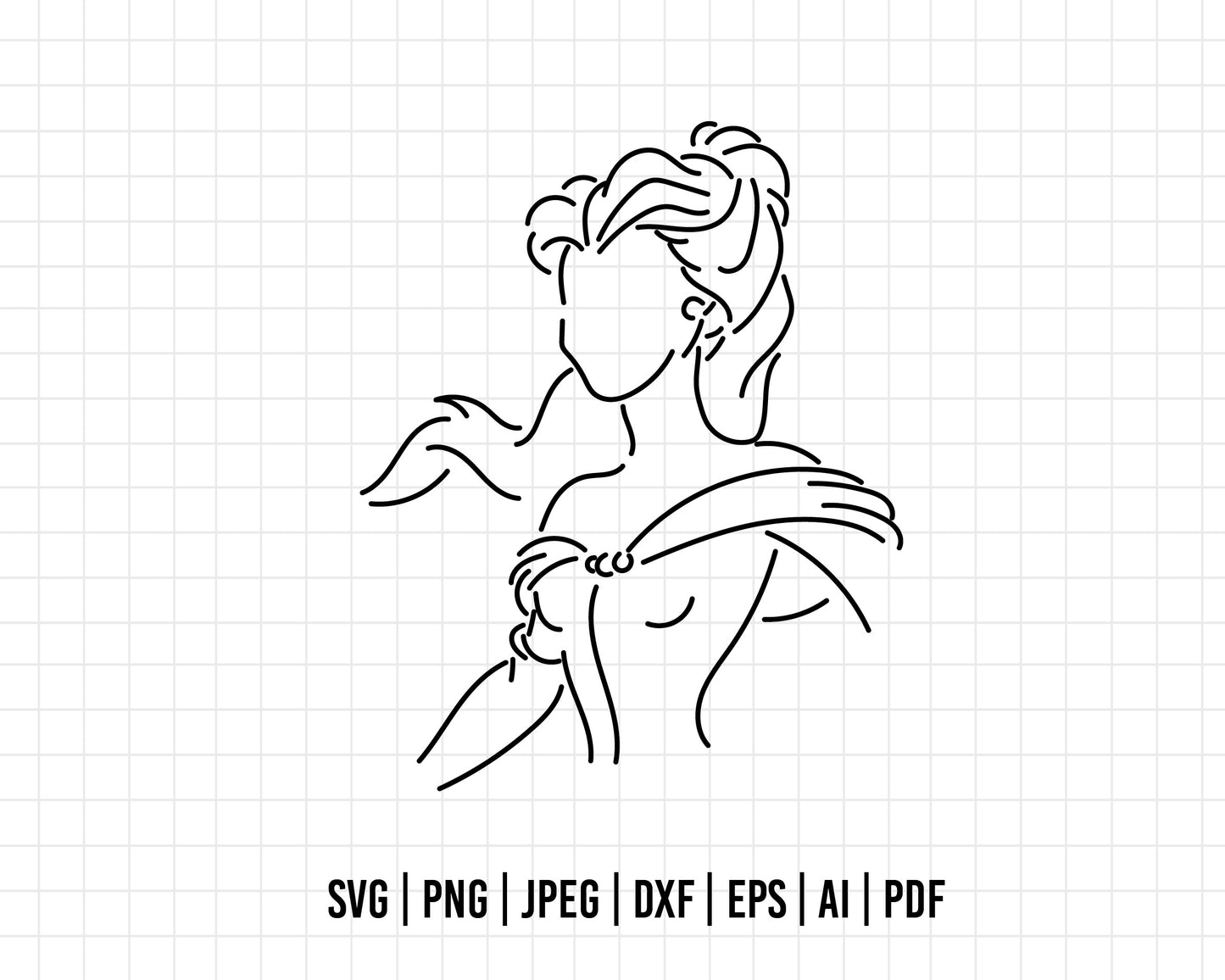 COD56- Beauty and the beast svg, bella svg, beast svg, outline svg, cricut, silhouette,Disney svg, Princess Belle