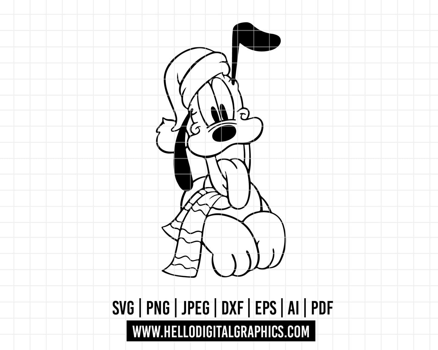 COD571- Goffy svg, Christmas goffy svg, disney svg, Silhouette, Cricut