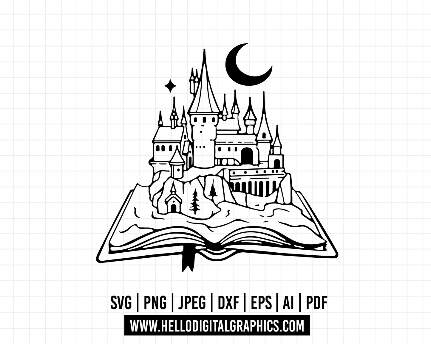 COD590- Castle svg, Harry Potter svg, Magic svg, Magic Wizard Svg, Svg for Shirts, Hogwarts SVG