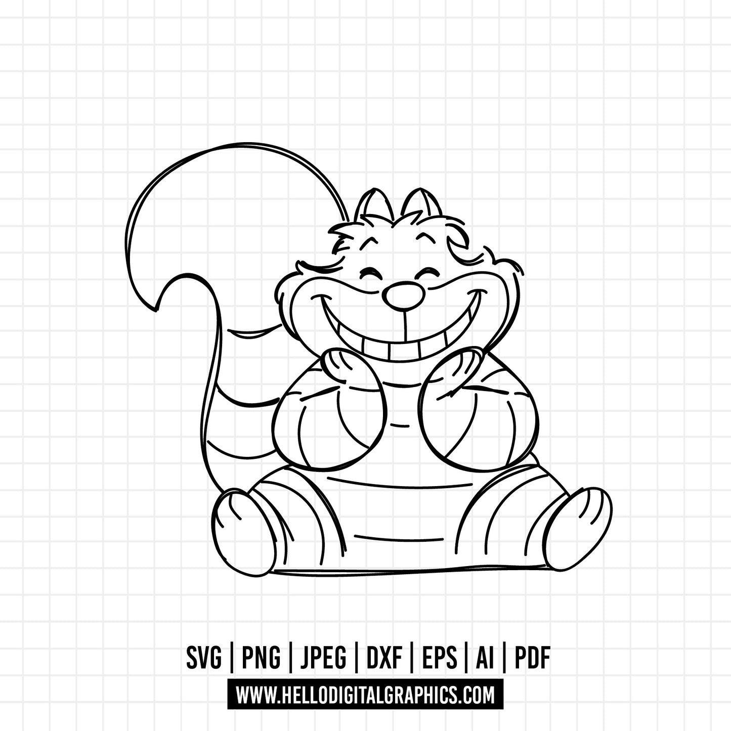 COD611- Alice in wonderland svg, cheshire cat svg, cat svg, disney svg, Silhouette, Cricut