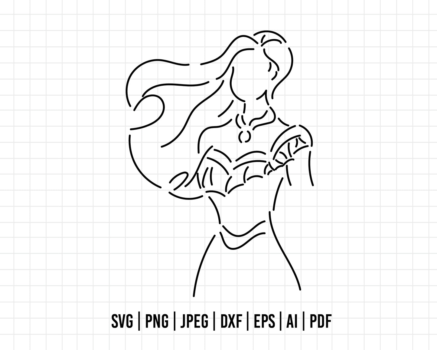COD62- Pocahontas svg, nature svg, princess svg, outline svg, cricut silhouette, Disney svg