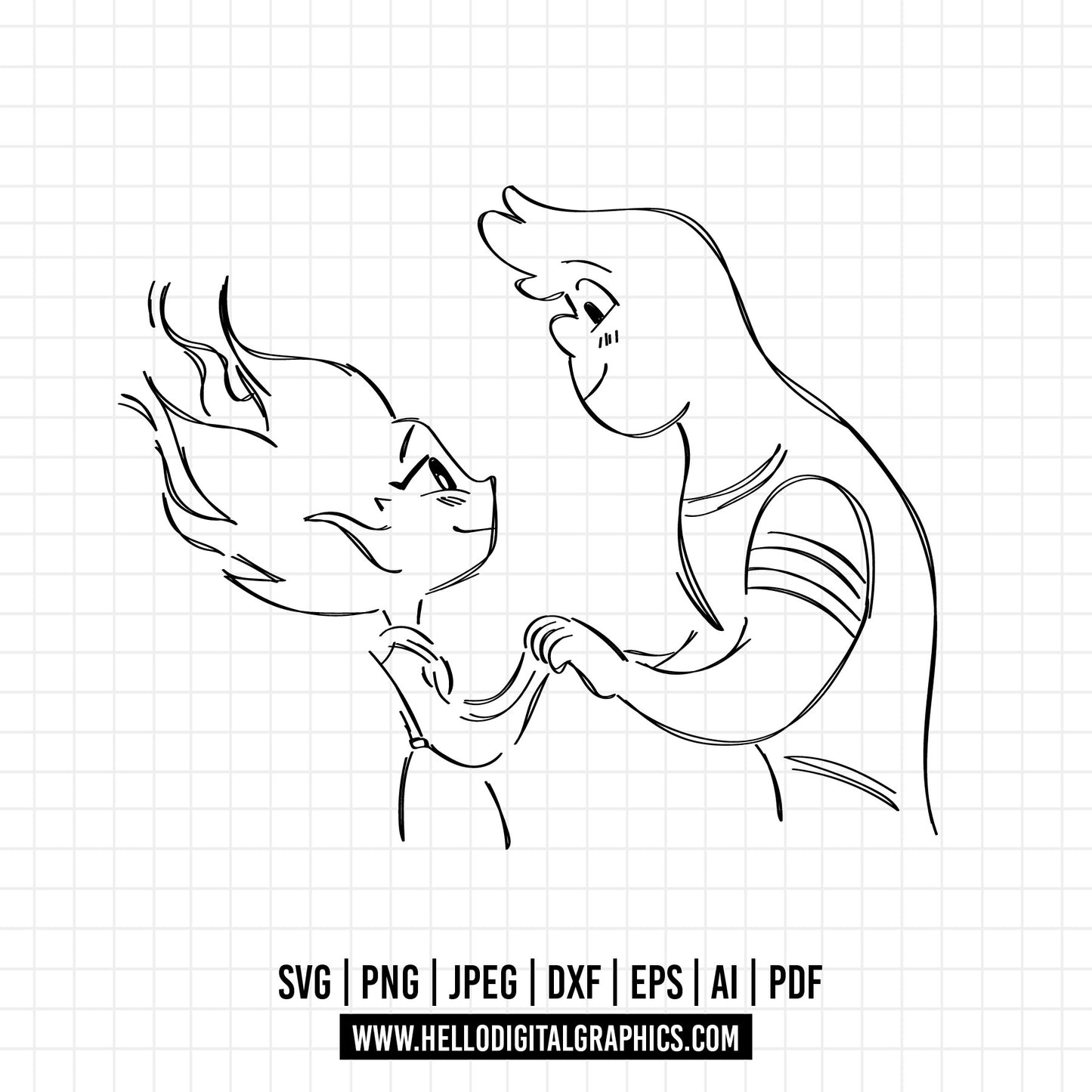 COD652- Elemental svg, Elemental PNG, Elemental Digital, disney svg, Silhouette, Cricut