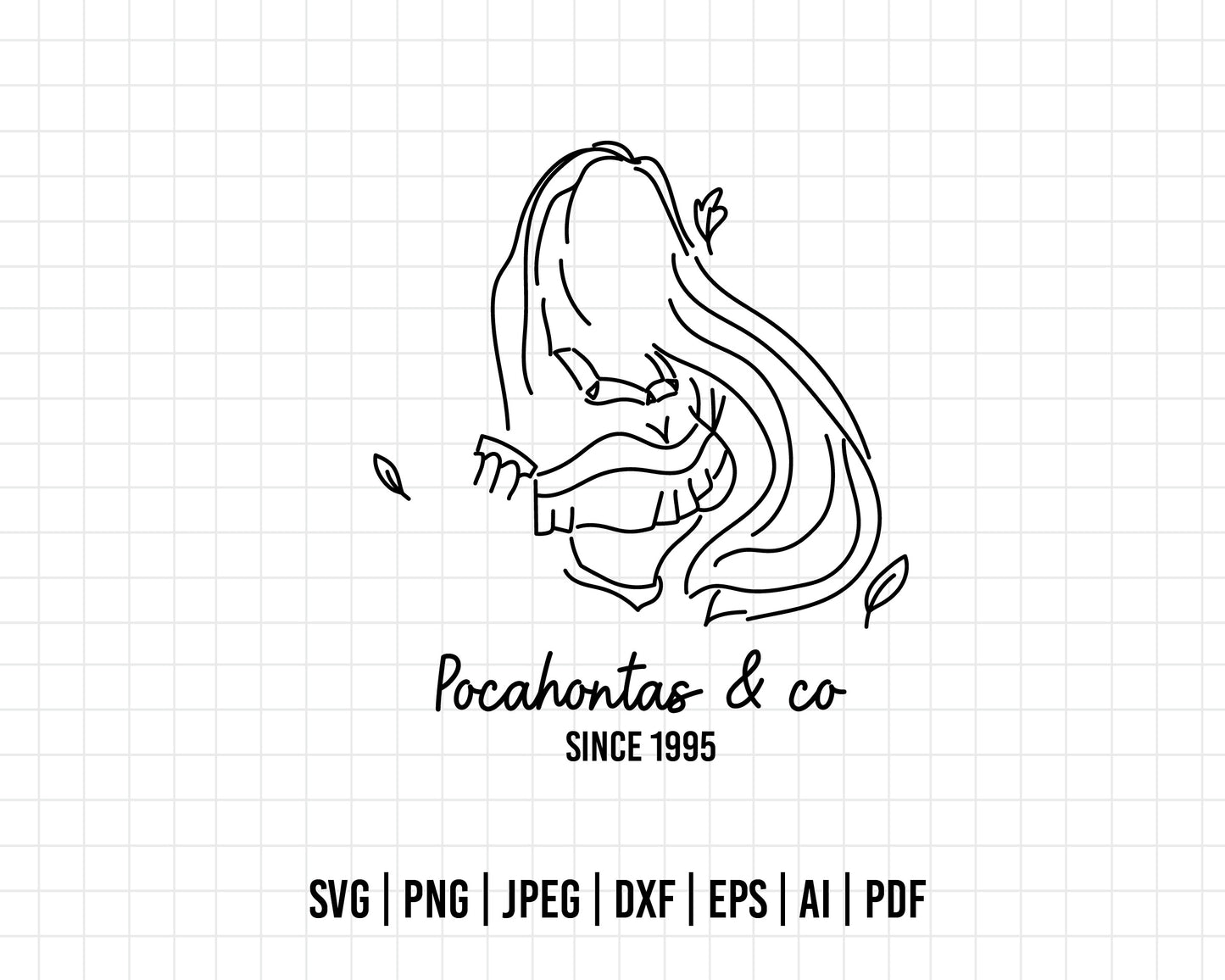 COD67- Pocahontas & co svg, nature svg, princess svg, outline svg, cricut silhouette, Disney svg