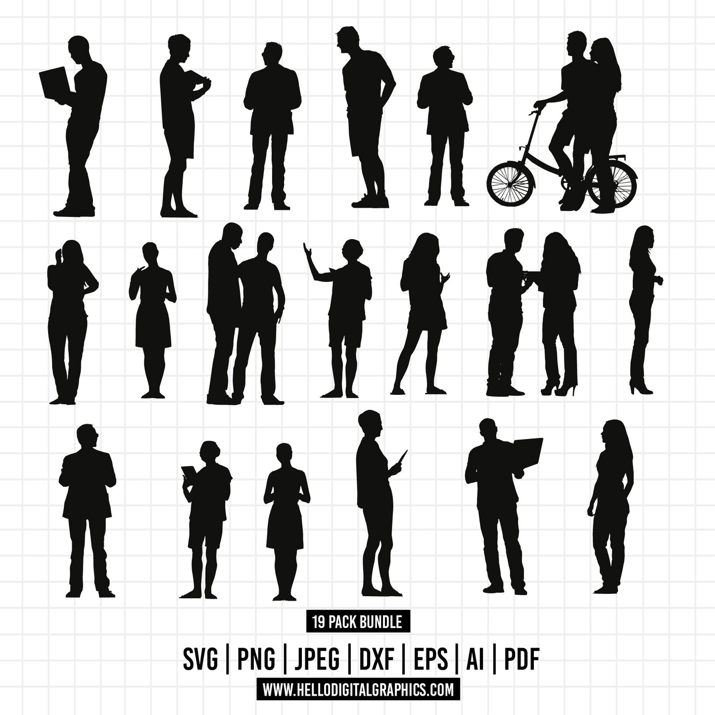 COD685- Business People SVG Bundle, Businessman Svg, Businesswoman Svg, Business Attire SVG, Business Silhouette Svg, Boss Svg, Cut File Cricut