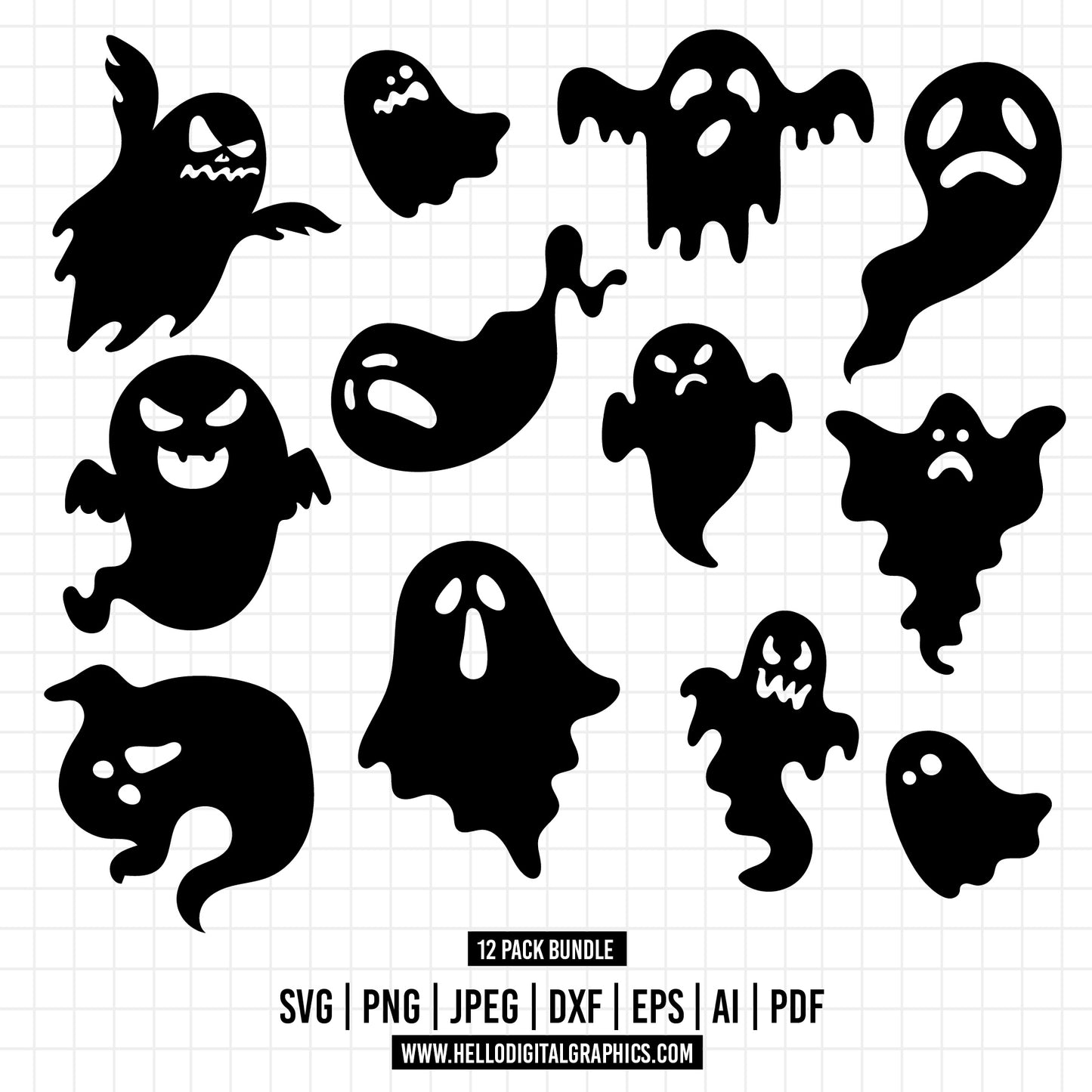 COD689- Ghost svg bundle, Halloween Svg, Trick Or Treat Svg, Halloween svg