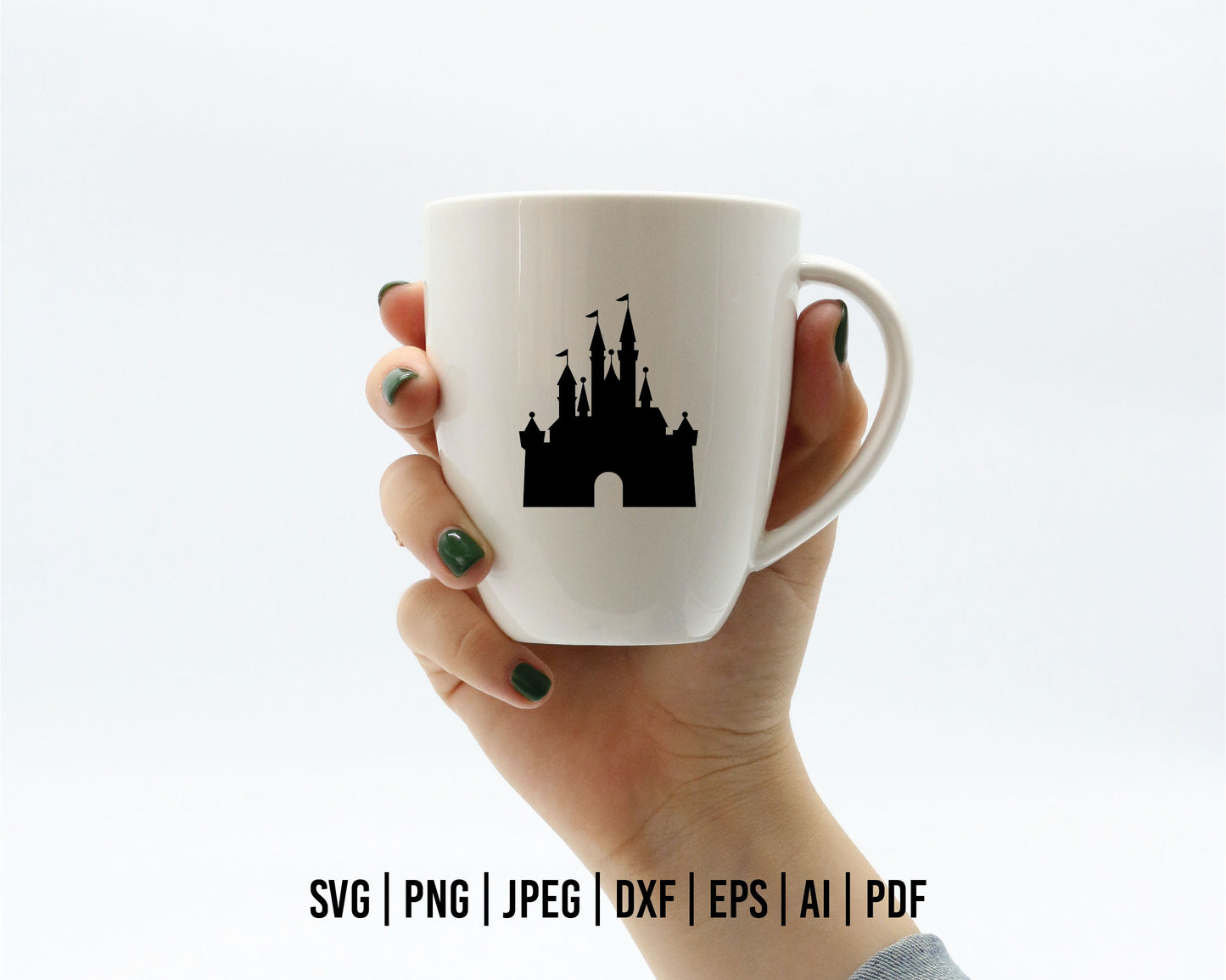 COD06- Castle svg, disney castle outline svg, disney svg, home svg, png, ,cricut, silhouette