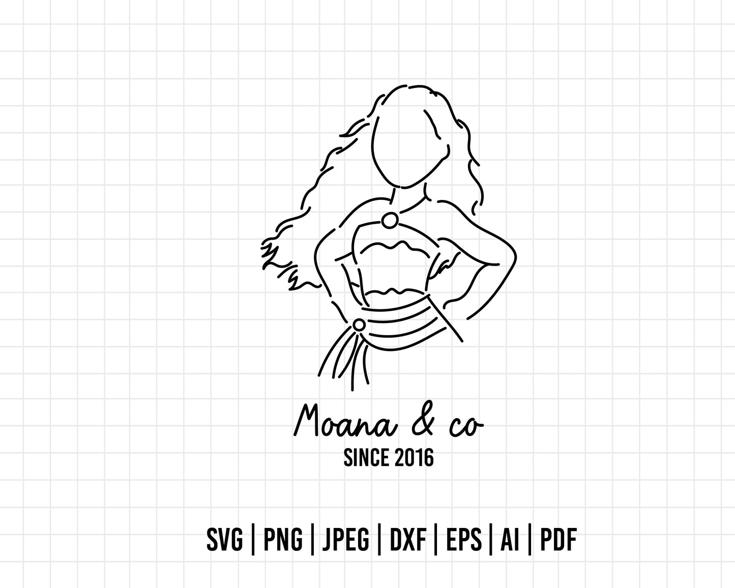 COD70- Moana & co svg, Princess svg, Disney svg, outine svg, Cricut, Silhouette, Tumbler svg