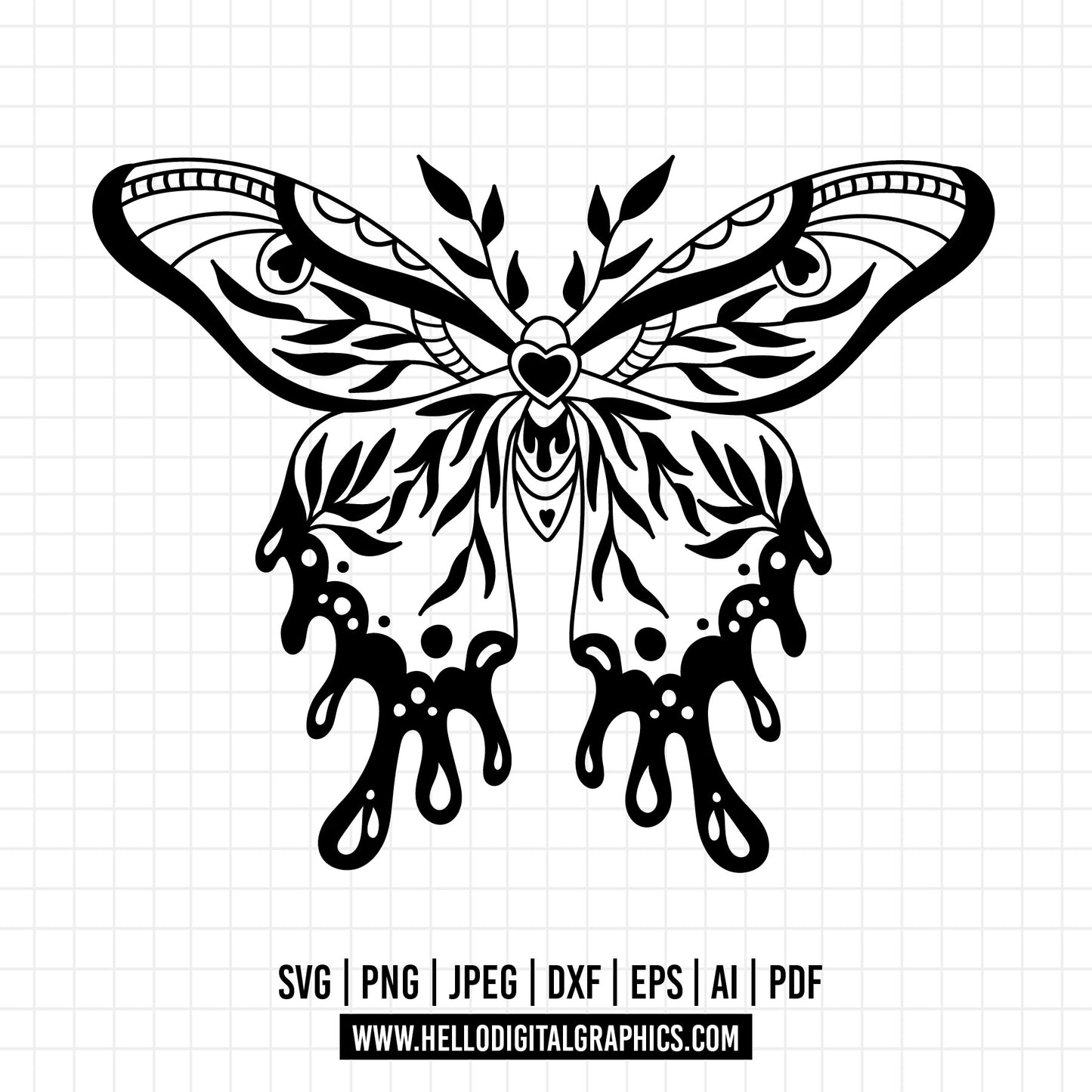 COD700- Butterfly svg, butterfly clipart, Positivity svg