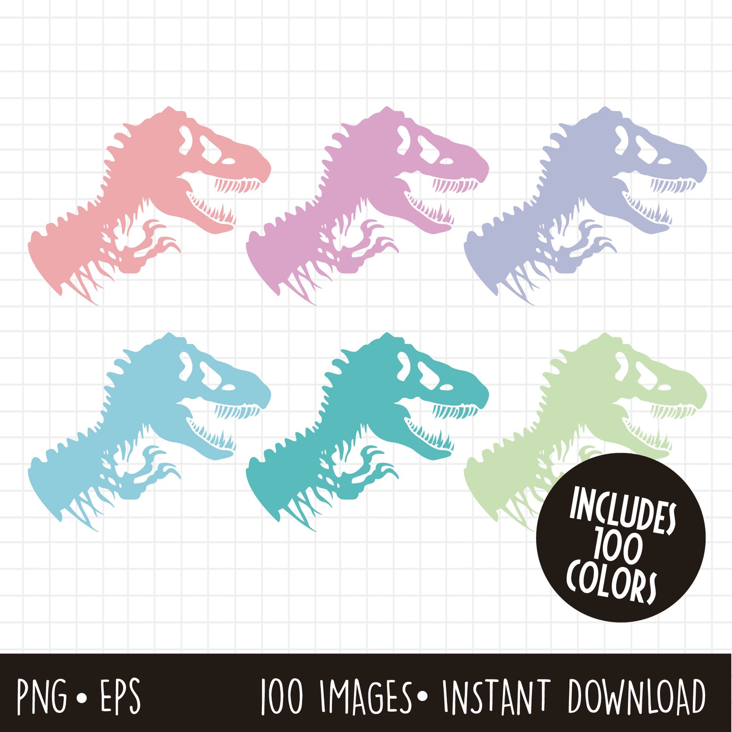 COD798 - Dinosaur Clipart, Jurasic Park Digital Clipart - Instant Download - PNG files included