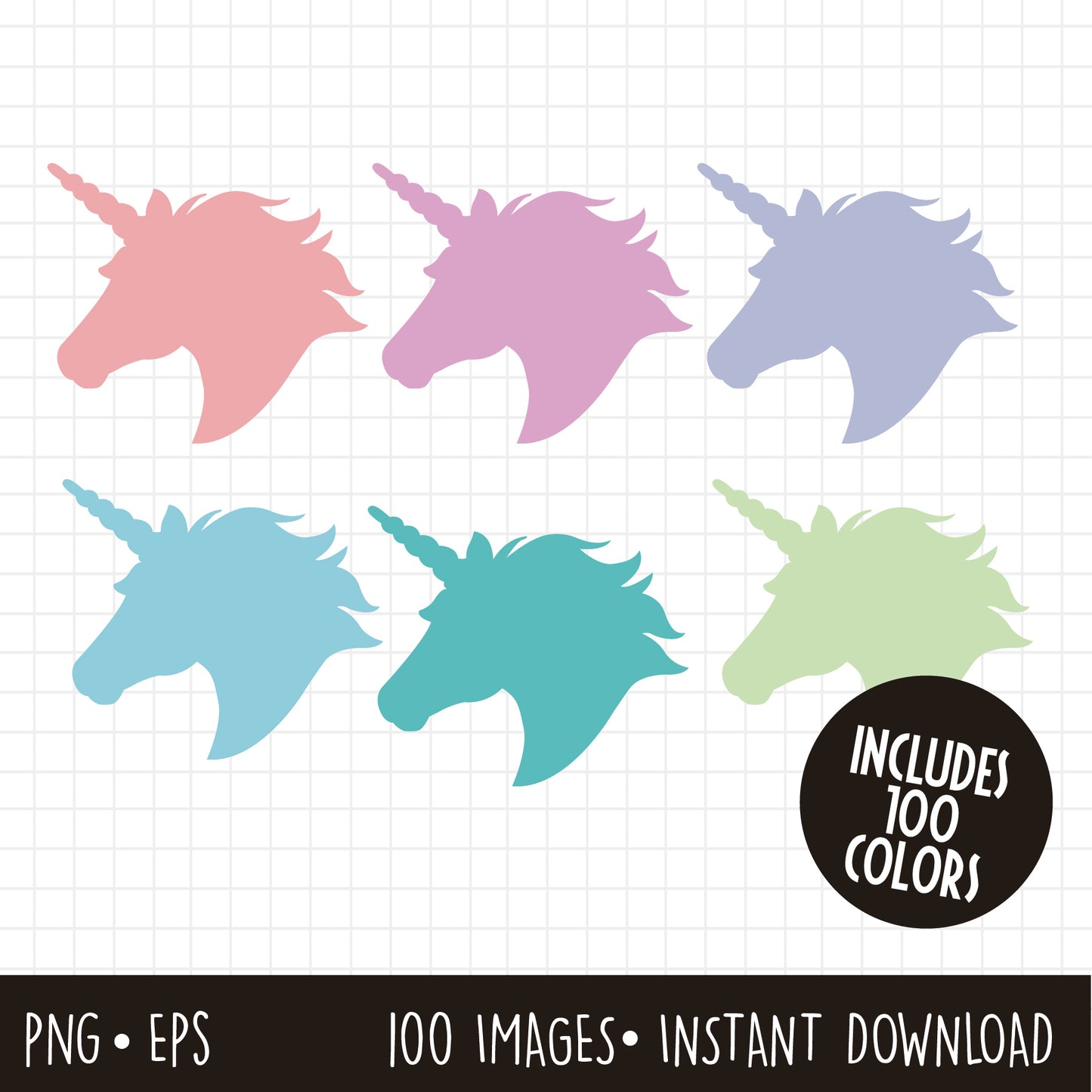 COD807 Unicorn clipart, Unicorn head clipart, Unicorn vector, Unicorn Shirt, Cute Unicorn PNG