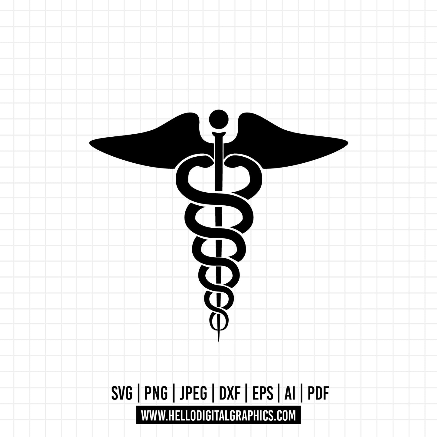 COD815 - Medical Symbol svg png eps dxf jpg pdf/healthcare svg/Caduceus Symbol svg/medical symbol clip art/caduceus clip art/snakes around pole svg