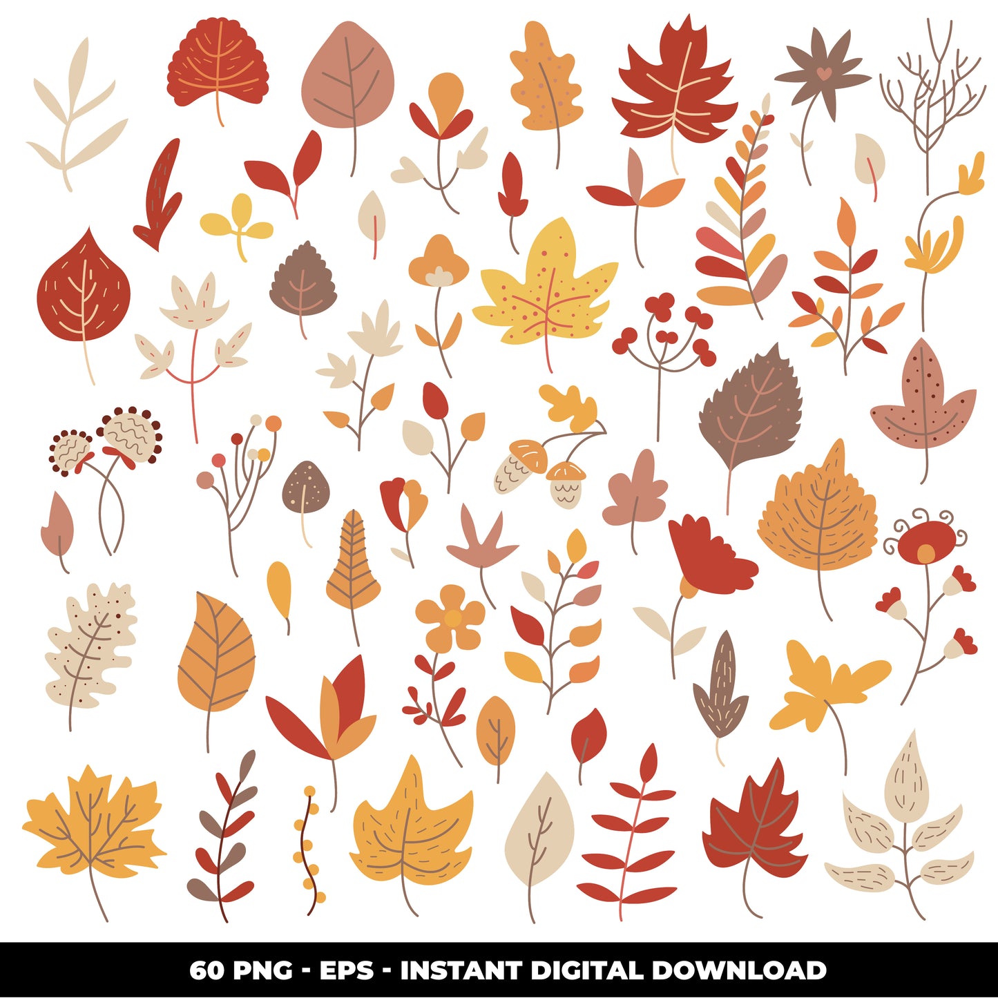COD831 - Leaves clipart, Plant eps, Paper Leaves, Leaf Templates, Wreath, Cut Files, Leaf Clipart