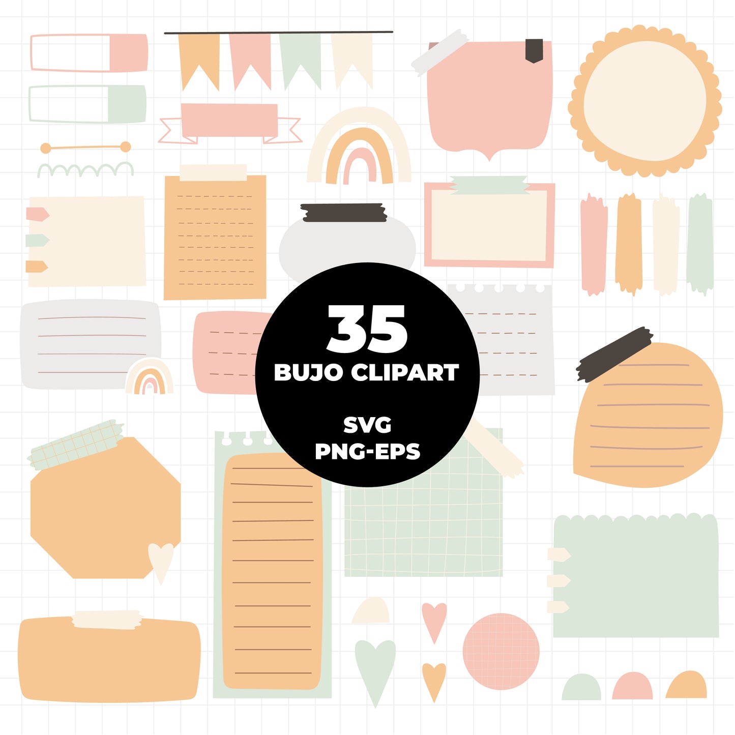 COD885 Bullet journal svg, bujo clipart, Notes Clipart, school Clipart, teacher printable, school svg