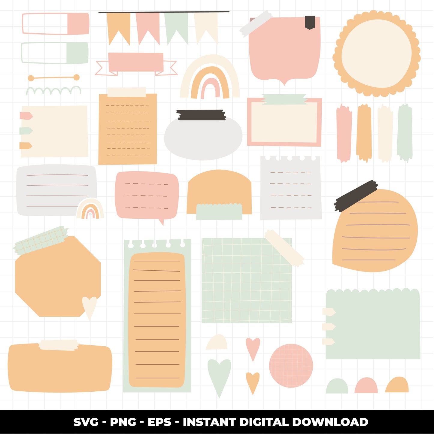 COD885 Bullet journal svg, bujo clipart, Notes Clipart, school Clipart, teacher printable, school svg