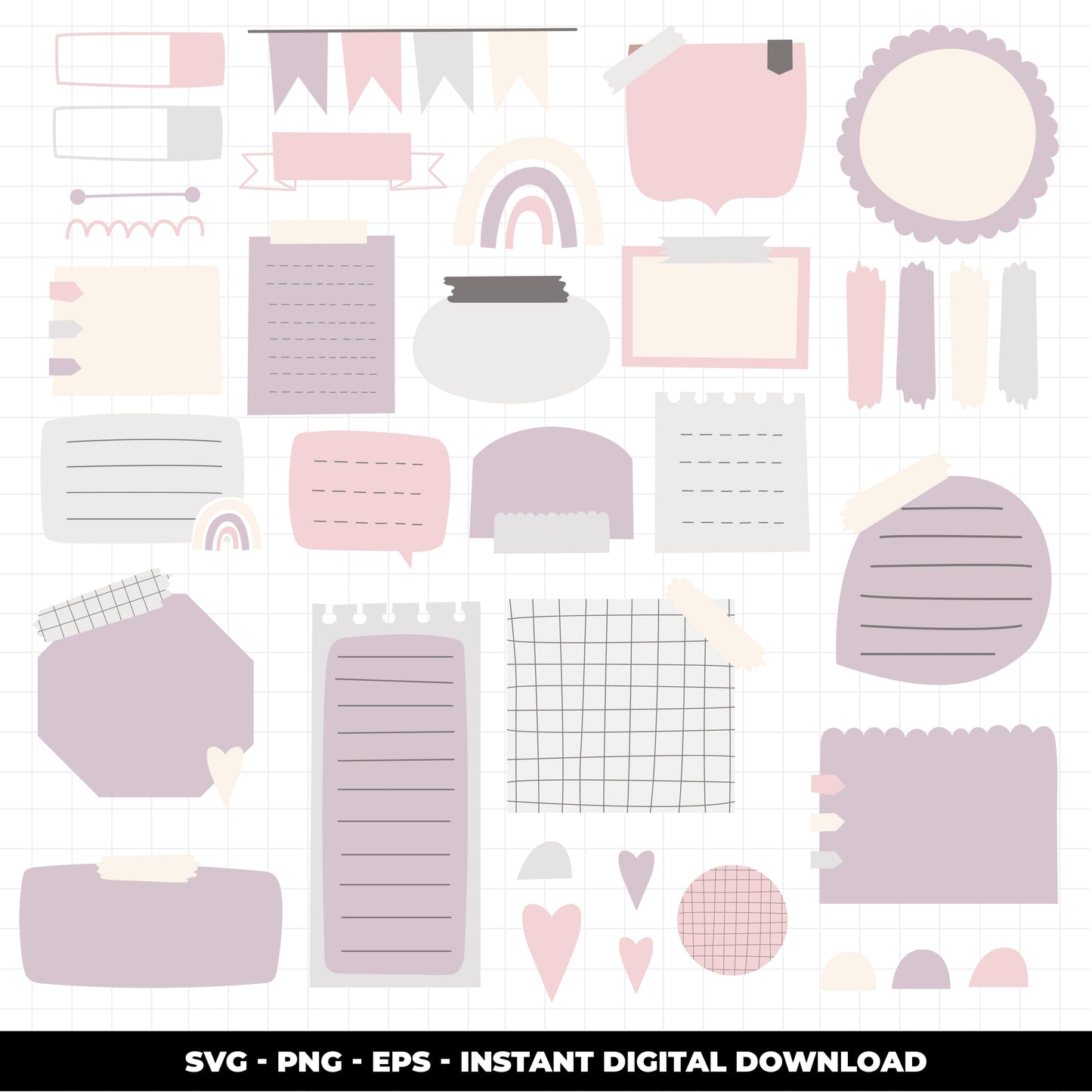 COD886 Bullet journal svg, bujo clipart, Notes Clipart, school Clipart, teacher printable, school svg