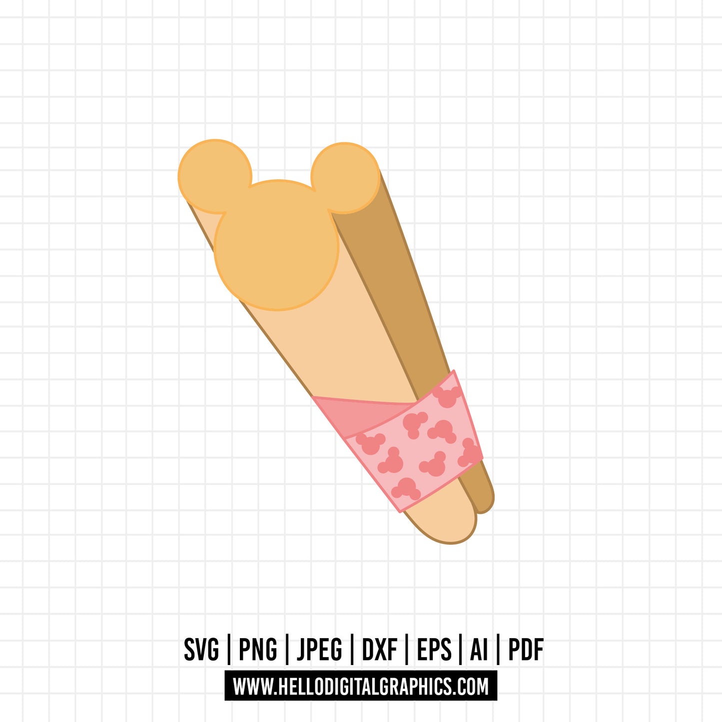 COD895 Mickey Churro svg, Park Snacks Food svg, Digital Download, Mickey SVG, Magic Kingdom PNG Instant Download