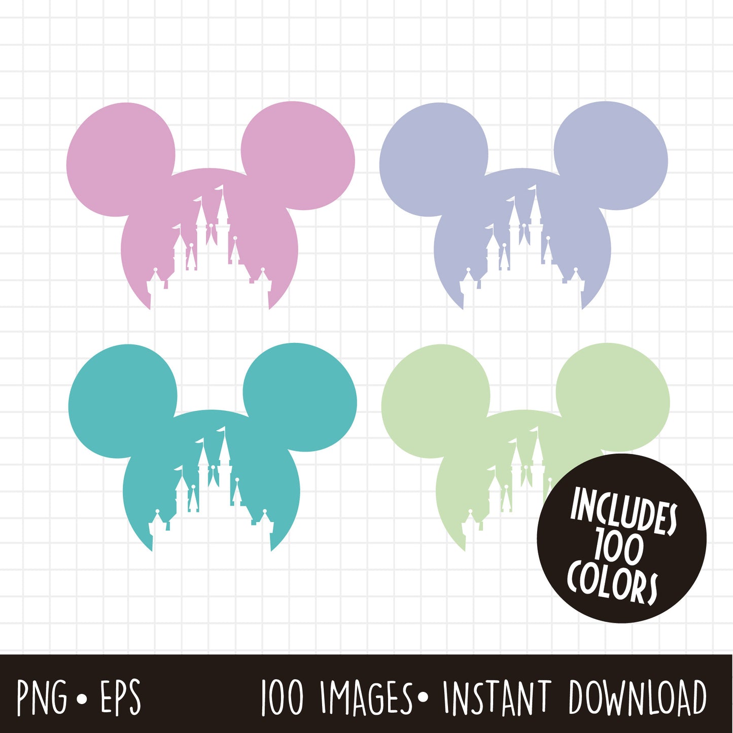 COD953 Castle SVG, Mouse Castle svg, Park Castle svg, castle silhouette svg, Magic Castle svg, mouse head svg