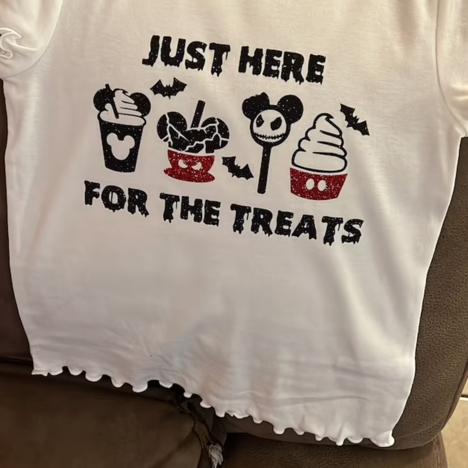 COD461- Just here for the treat svg, Halloween snackgoals svg, Snacks svg, Mickey Mouse Ears Head, Disney svg