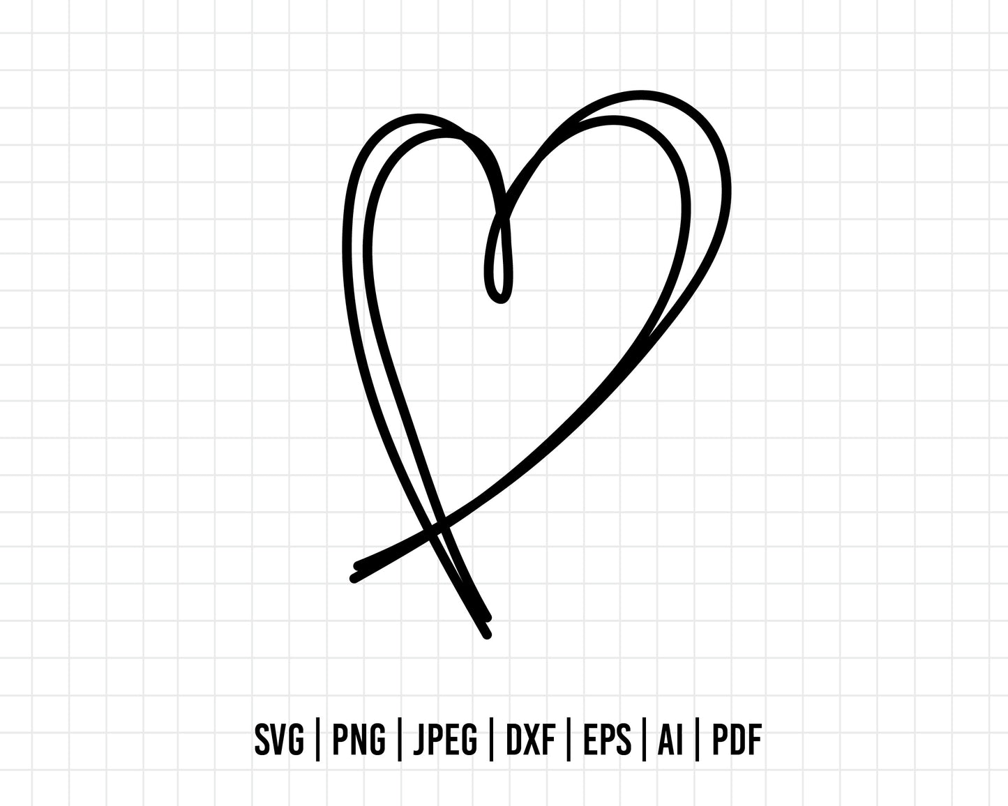 COD01- Doodle Heart svg, Self Love Svg, Heart svg, Hand-drawn svg, Name Frame svg, Cricut, Silhouette