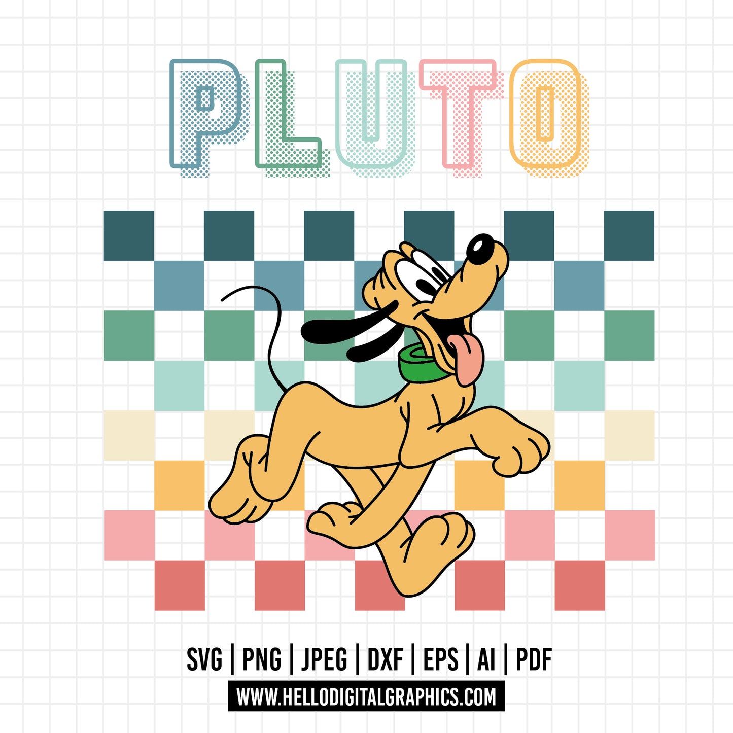 COD1024- Pluto svg, dog svg, Pluto Silhouette, Cricut, disney svg