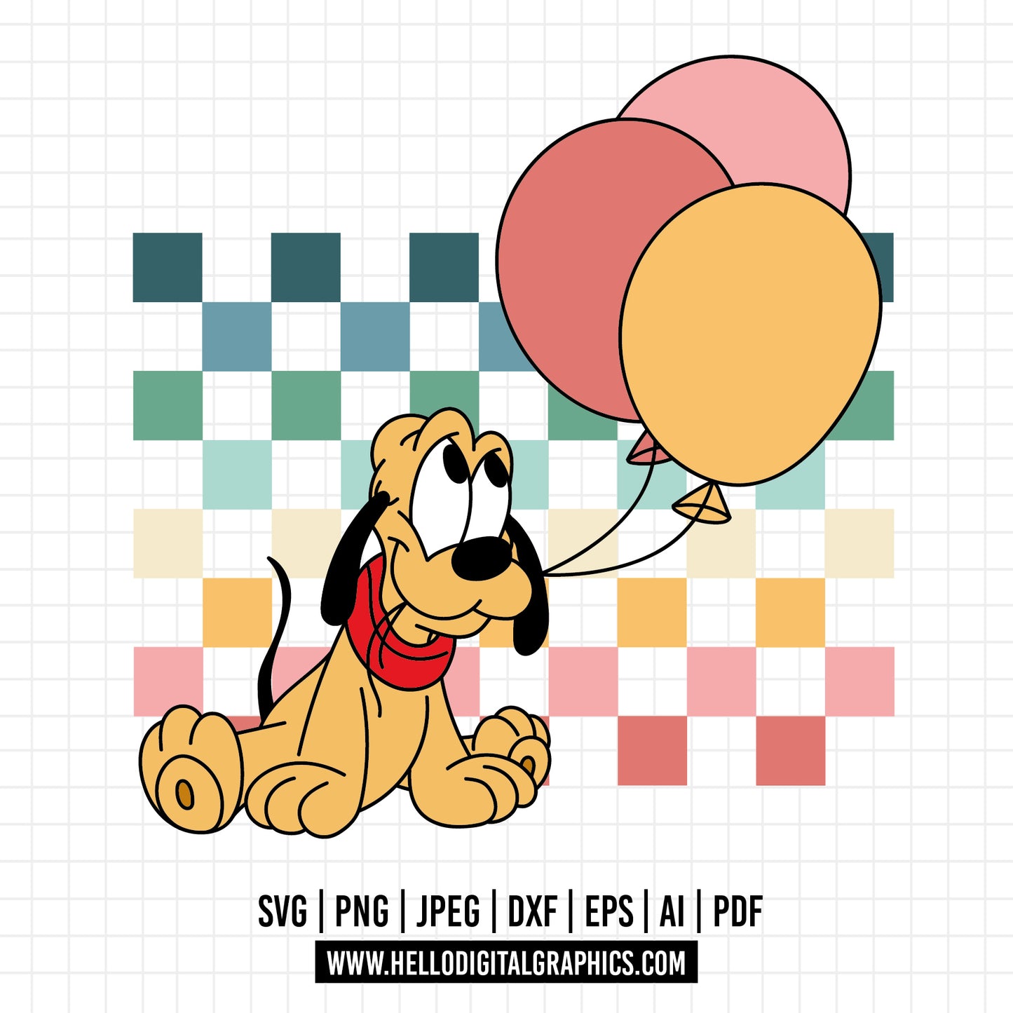 COD1027- Pluto svg, dog svg, Pluto Silhouette, Cricut, disney svg