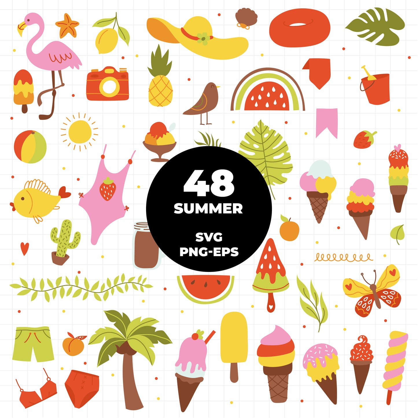 COD1044 Summer svg, summer printable, summer vector, beach svg, ice cream svg