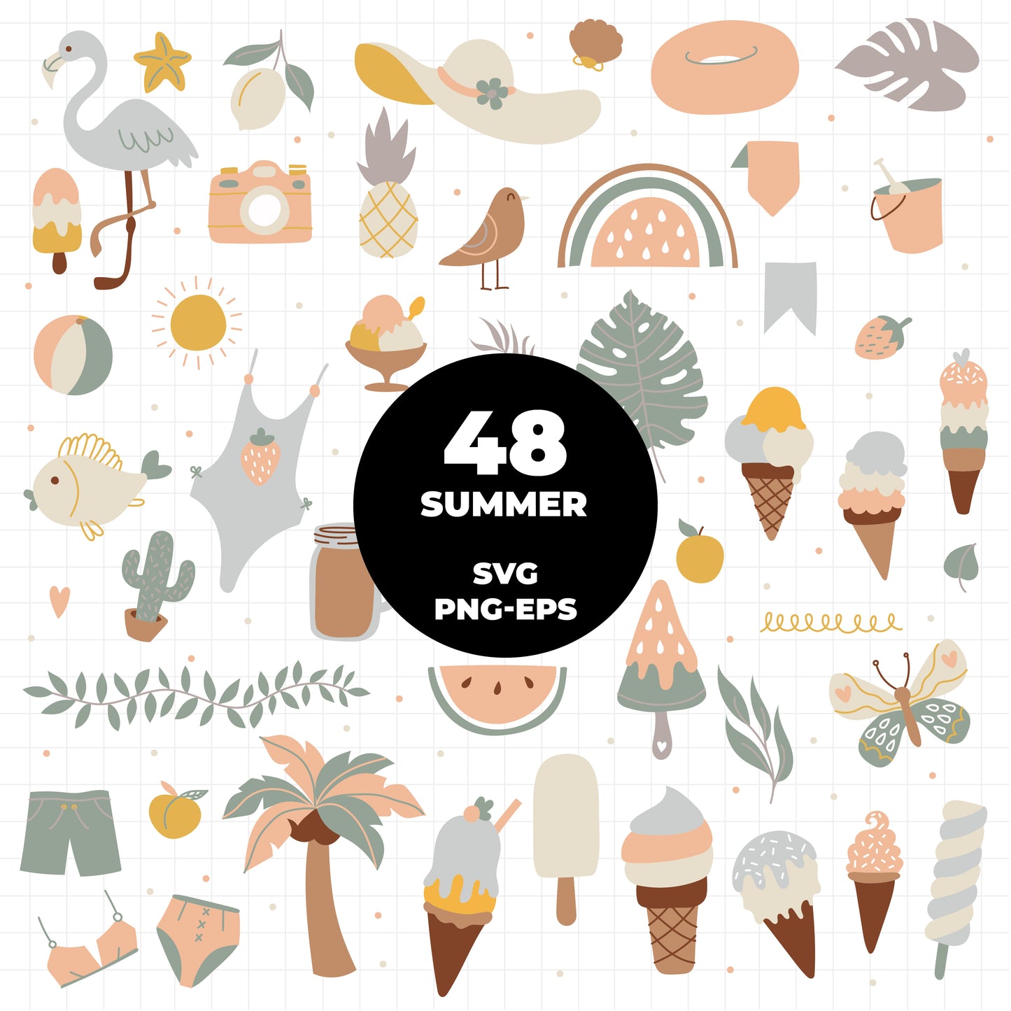 COD1046 Summer svg, summer printable, summer vector, beach svg, ice cream svg