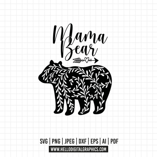 COD1064 Mama Bear sag, Mama sag, mama bear png, Bear svg, animals svg
